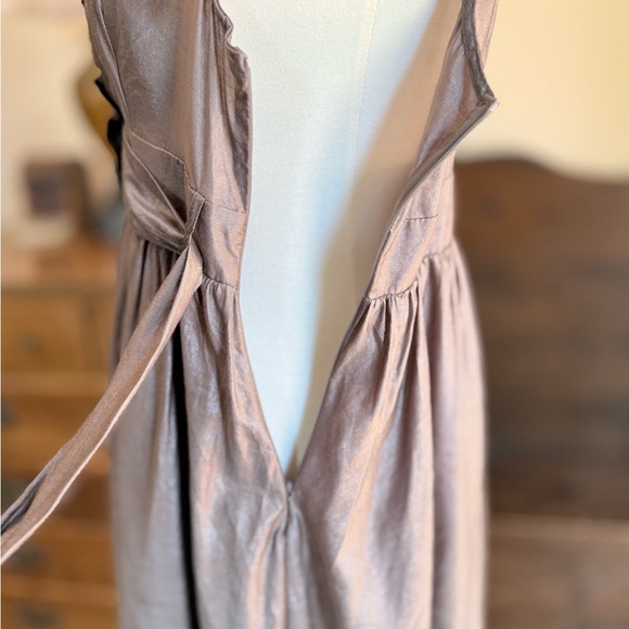 NWT Poetry Metallic Taupe Brown Dress - Picture 7 of 13